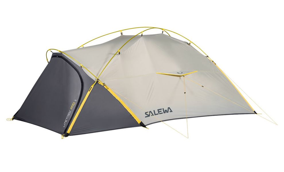 2-місний намет Salewa Litetrek Pro 2: двошаровий, з тамбуром, Кількість місць: 2, Колір: 4745 Grey/Light Grey/Mango, зображення 3
