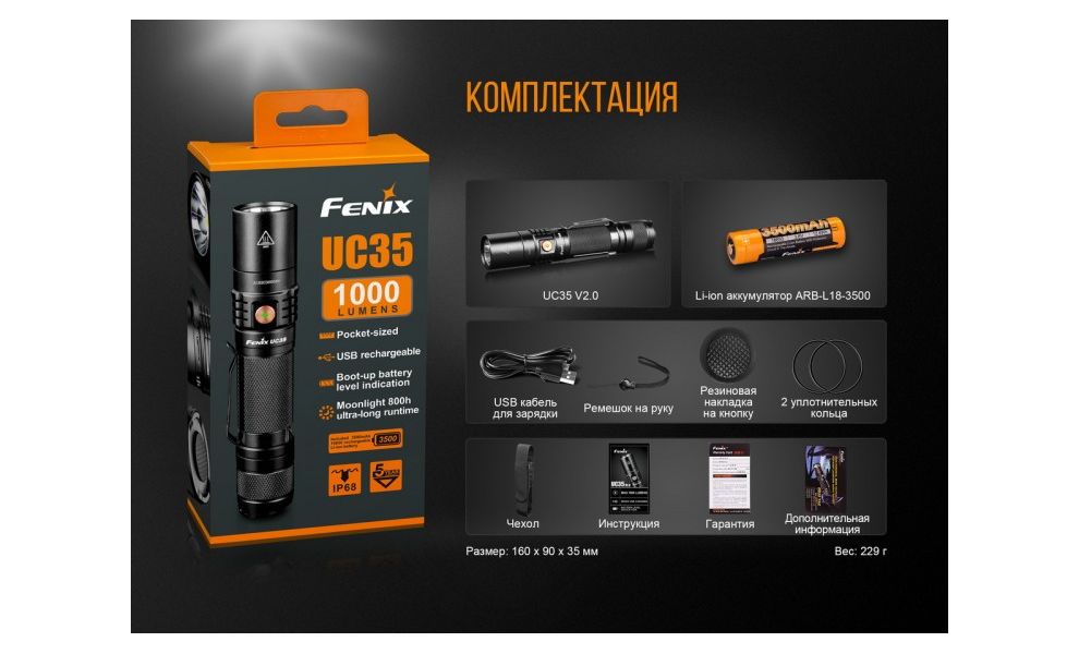 Ліхтар ручний Fenix UC35 V2.0, зображення 19