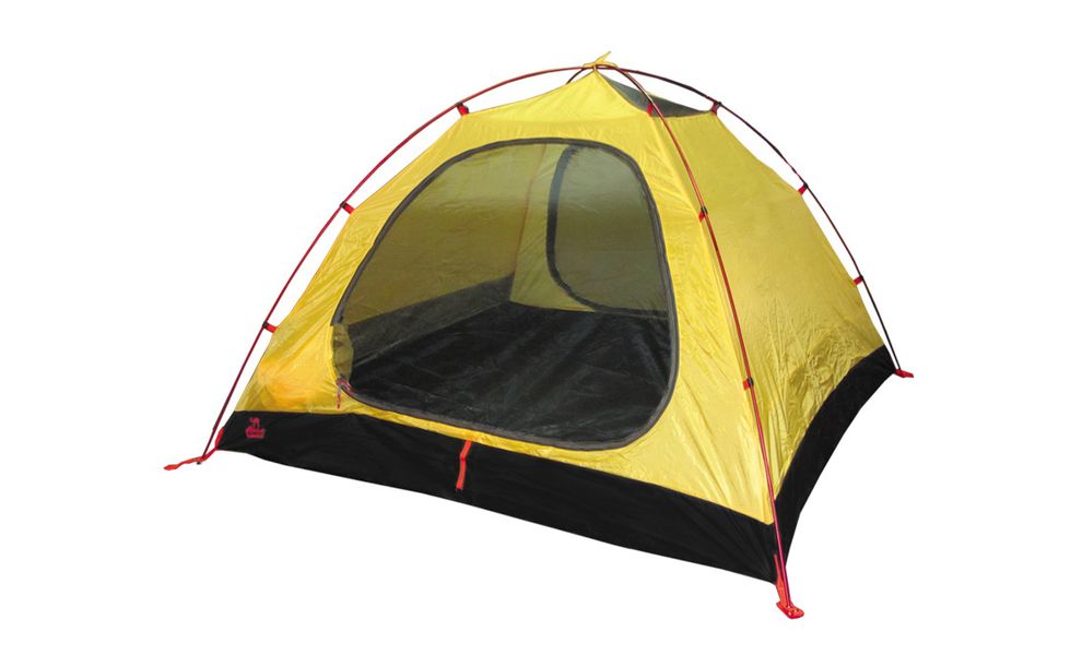 4-місний намет Tramp Mountain 4 V2 (Grey): двошаровий, з тамбуром, Кількість місць: 4, Колір: Grey/Red, зображення 3