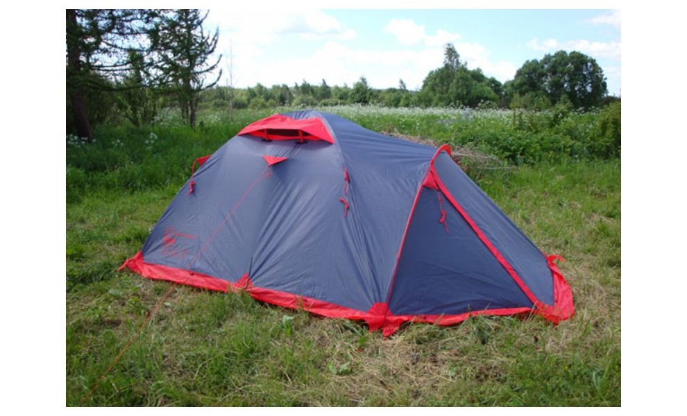 4-місний намет Tramp Mountain 4 V2 (Grey): двошаровий, з тамбуром, Кількість місць: 4, Колір: Grey/Red, зображення 5