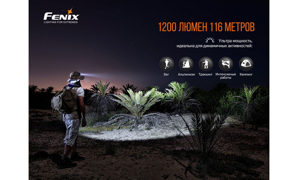 Налобний ліхтар з акумулятором Fenix HM60R з червоним світлом, USB Type-C, зображення 7