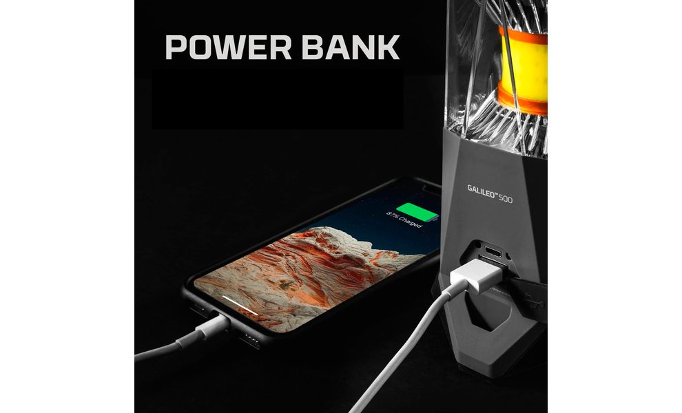 Кемпінговий ліхтар з акумулятором та функцією павербанк Nebo Galileo 1000 Flex: червоне світло, Micro USB, зображення 6