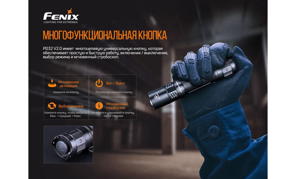 Ліхтар ручний Fenix PD32 V2.0, зображення 7