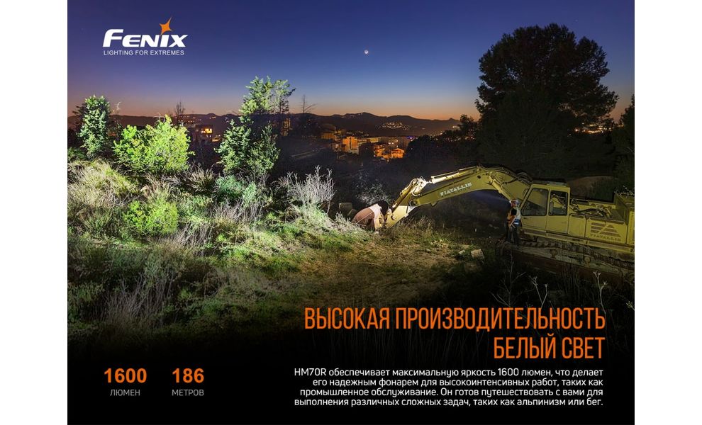 Налобний ліхтар з акумулятором Fenix HM70R з червоним світлом, USB Type-C, зображення 8