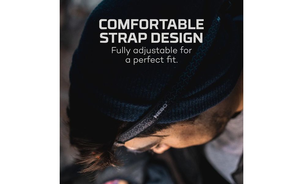 Налобний ліхтар з акумулятором Nebo Einsten 1000 Flex з червоним світлом, USB Type-C, зображення 5