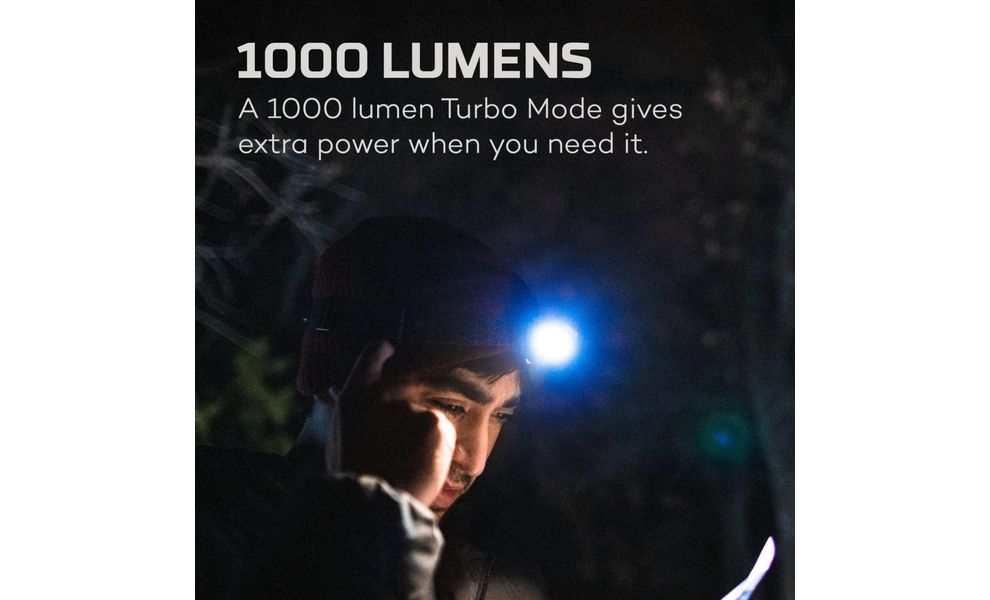 Налобний ліхтар з акумулятором Nebo Einsten 1000 Flex з червоним світлом, USB Type-C, зображення 7