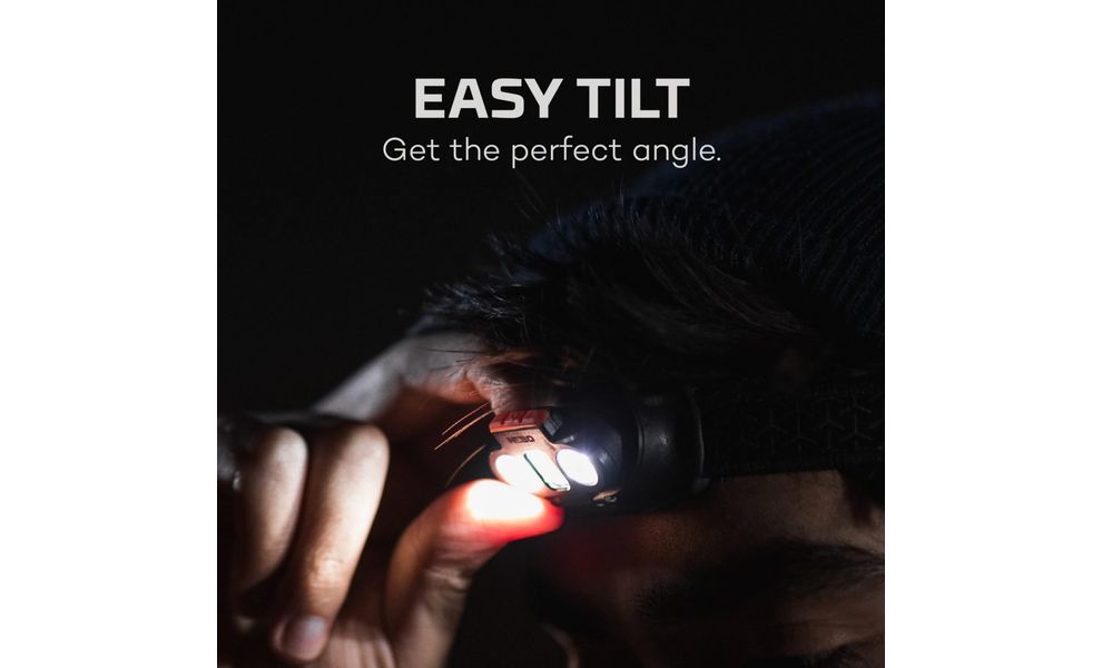 Налобний ліхтар з акумулятором Nebo Einsten 1000 Flex з червоним світлом, USB Type-C, зображення 8