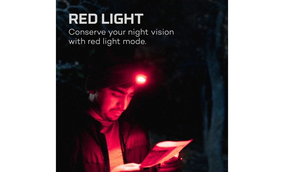 Налобний ліхтар з акумулятором Nebo Einsten 1000 Flex з червоним світлом, USB Type-C, зображення 9