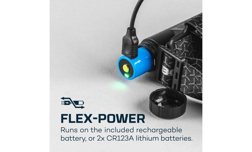 Налобний ліхтар з акумулятором Nebo Einsten 1500 Flex з червоним світлом, USB Type-C, зображення 7