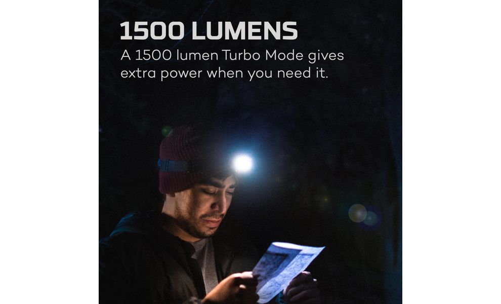 Налобний ліхтар з акумулятором Nebo Einsten 1500 Flex з червоним світлом, USB Type-C, зображення 8