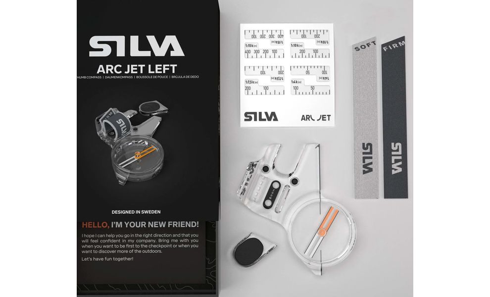 Компас Silva Orienteering Arc Jet, Рука (для великого пальця): ліва, зображення 10