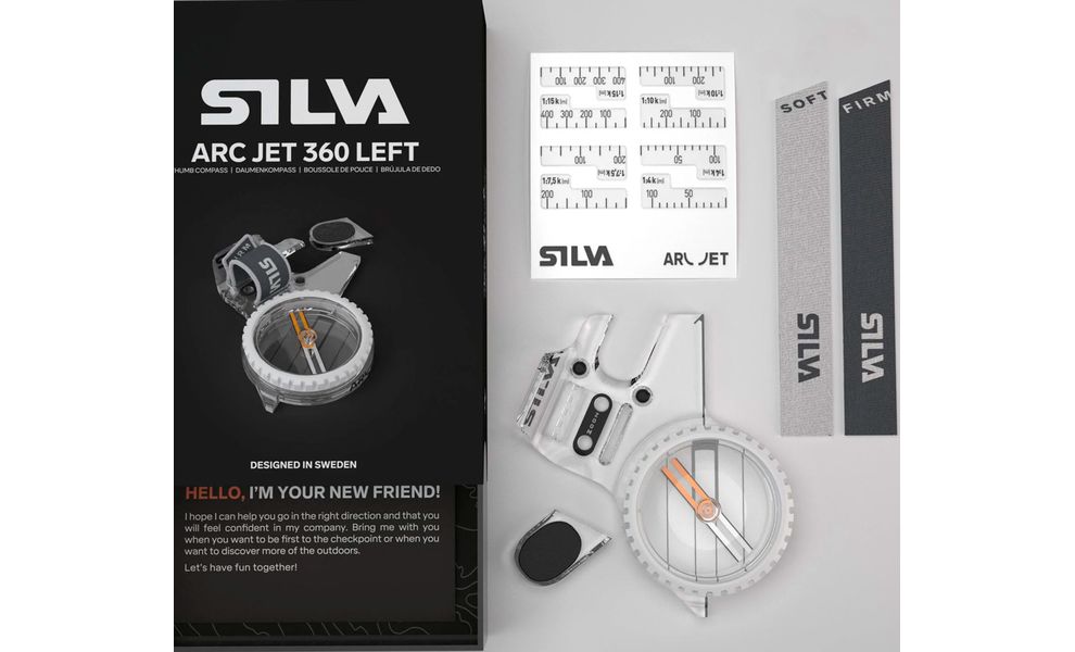 Компас Silva Orienteering Arc Jet 360, Рука (для великого пальця): права, зображення 6