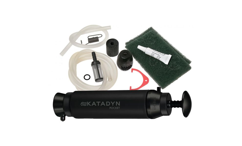 Туристичний насосний фільтр для води Katadyn Pocket Black Edition (керамічний), зображення 3