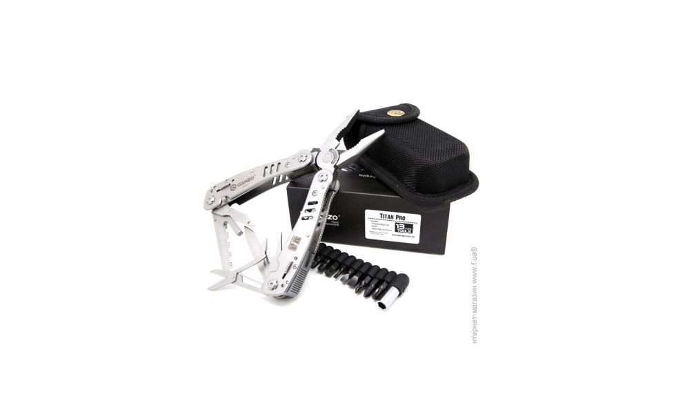 Мультитул з чохлом та бітами Ganzo G301-H - 25 функцій, зображення 5