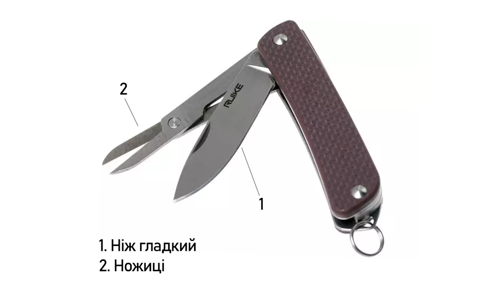 Міні-мультитул Ruike S22 (Brown) - 2 функції, Колір рукоятки: Brown, зображення 4