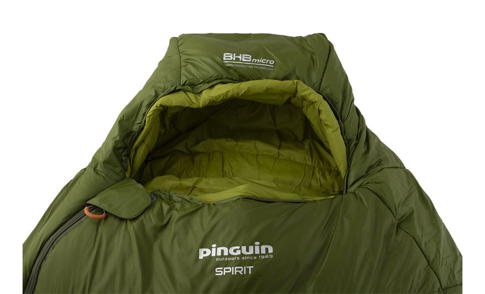 Демісезонний туристичний спальник Pinguin Spirit CCS 195 (Green) до -12°C: з капюшоном, Максимальний зріст користувача: 195, Колір: Green, Сторона застібки: ліва, зображення 2