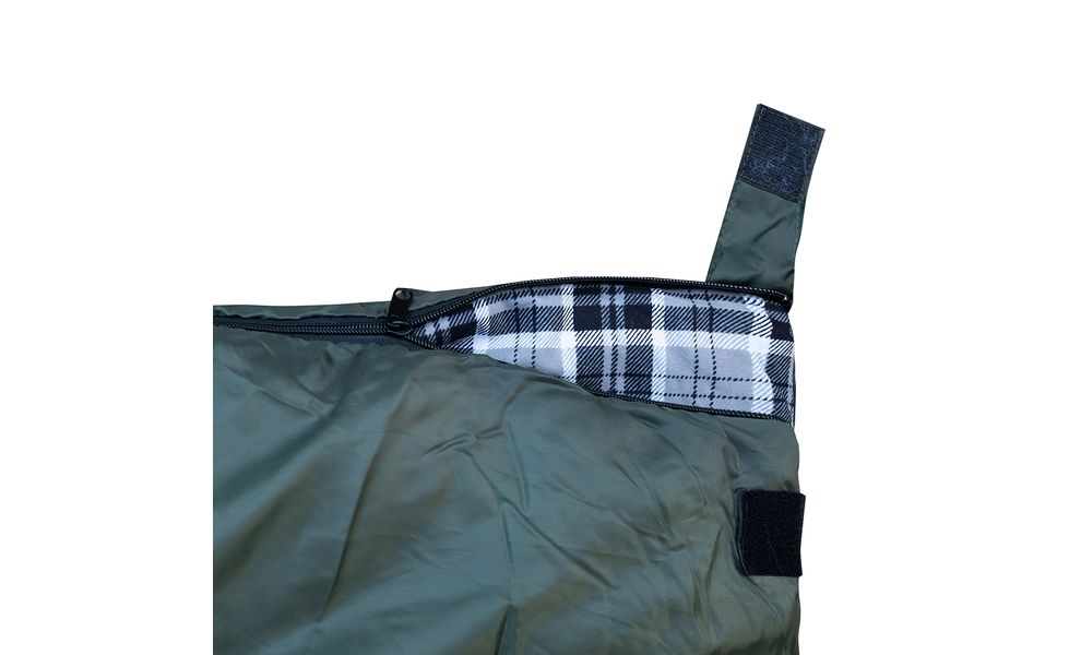 Демісезонний кемпінговий спальник-ковдра Totem Ember до 5°C, Максимальний зріст користувача: 190, Колір: Green, Сторона застібки: права, зображення 5