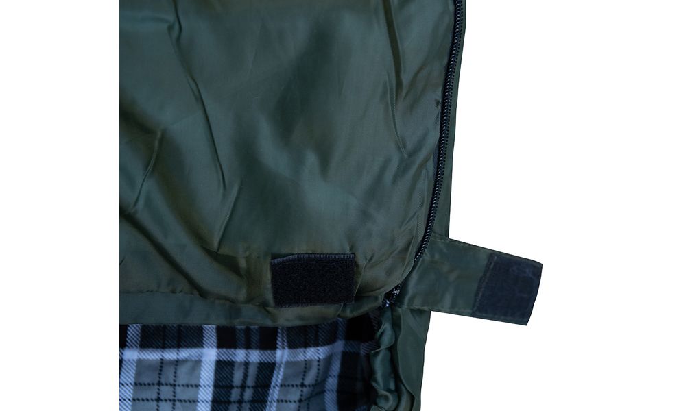 Демісезонний кемпінговий спальник-ковдра Totem Ember Plus до 5°C: з капюшоном, Максимальний зріст користувача: 190, Колір: Green, Сторона застібки: права, зображення 3