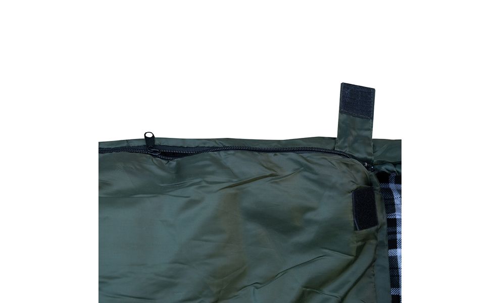 Демісезонний кемпінговий спальник-ковдра Totem Ember Plus до 5°C: з капюшоном, Максимальний зріст користувача: 190, Колір: Green, Сторона застібки: права, зображення 4