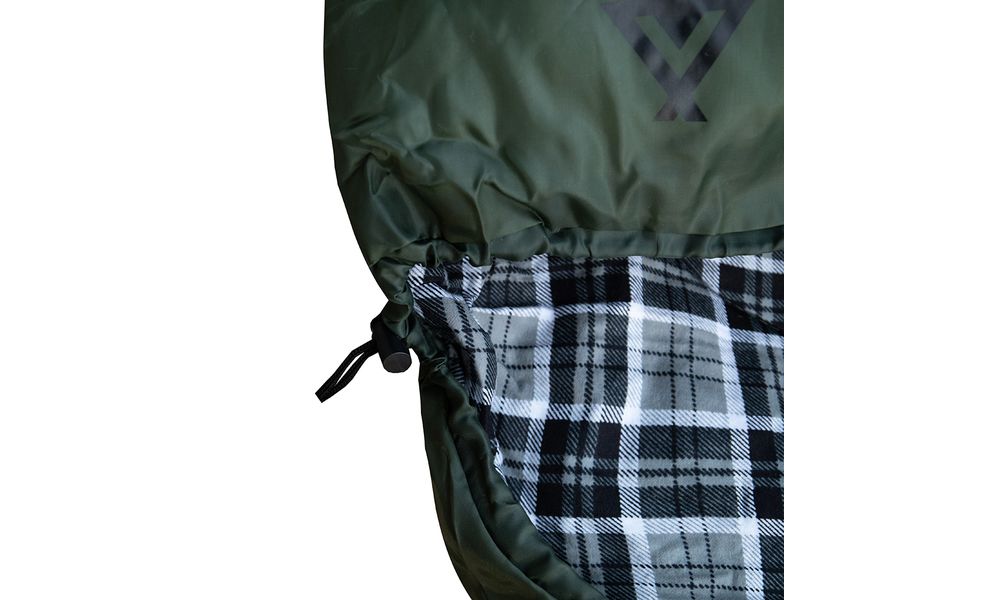 Демісезонний кемпінговий спальник-ковдра Totem Ember Plus до 5°C: з капюшоном, Максимальний зріст користувача: 190, Колір: Green, Сторона застібки: права, зображення 5
