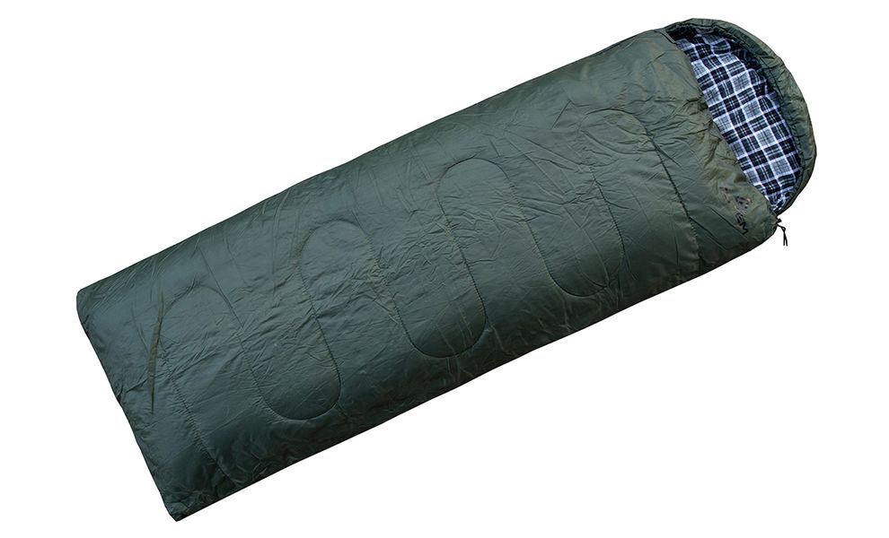 Демісезонний кемпінговий спальник-ковдра Totem Ember Plus XXL до 5°C: широкий, з капюшоном, Максимальний зріст користувача: 190, Колір: Green, Сторона застібки: ліва, зображення 2