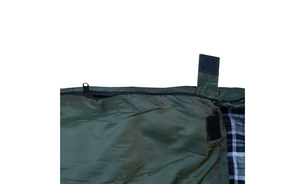 Демісезонний кемпінговий спальник-ковдра Totem Ember Plus XXL до 5°C: широкий, з капюшоном, Максимальний зріст користувача: 190, Колір: Green, Сторона застібки: ліва, зображення 4