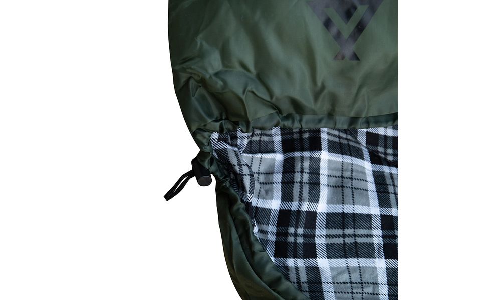 Демісезонний кемпінговий спальник-ковдра Totem Ember Plus XXL до 5°C: широкий, з капюшоном, Максимальний зріст користувача: 190, Колір: Green, Сторона застібки: ліва, зображення 5