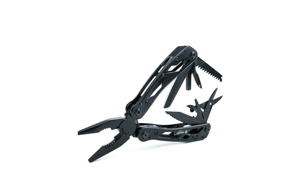 Мультитул з чохлом та бітами Ganzo G202 (Black) - 25 функцій, Колір рукоятки: Black, Колір інструментів: Black, зображення 3