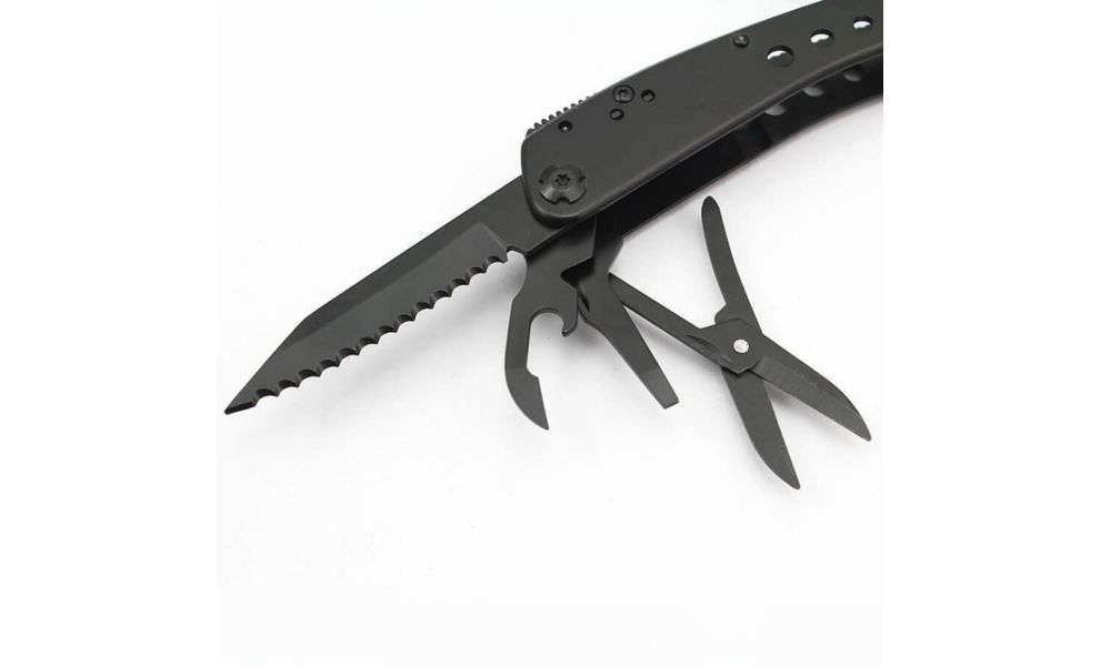 Мультитул з чохлом та бітами Ganzo G201 (Black) - 25 функцій, Колір рукоятки: Black, Колір інструментів: Black, зображення 5