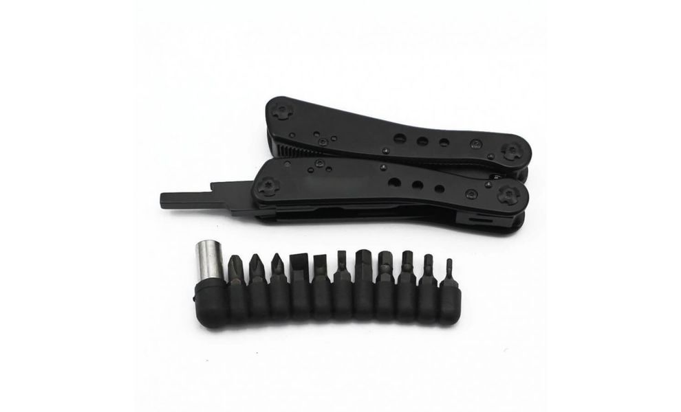 Мультитул з чохлом та бітами Ganzo G201 (Black) - 25 функцій, Колір рукоятки: Black, Колір інструментів: Black, зображення 7