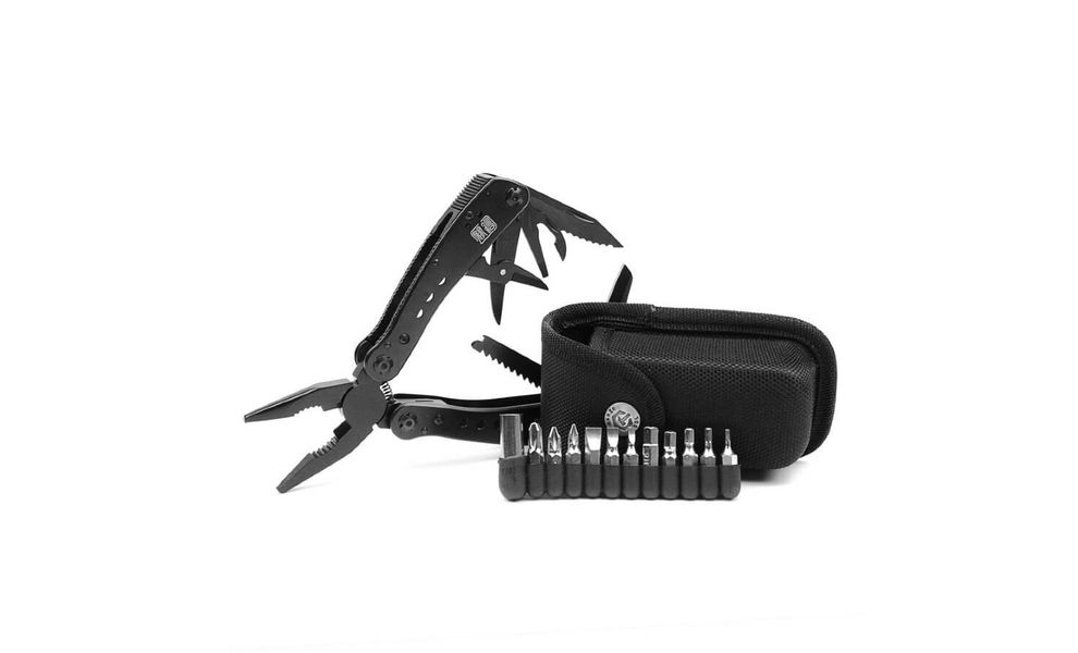 Мультитул з чохлом та бітами Ganzo G201 (Black) - 25 функцій, Колір рукоятки: Black, Колір інструментів: Black, зображення 6