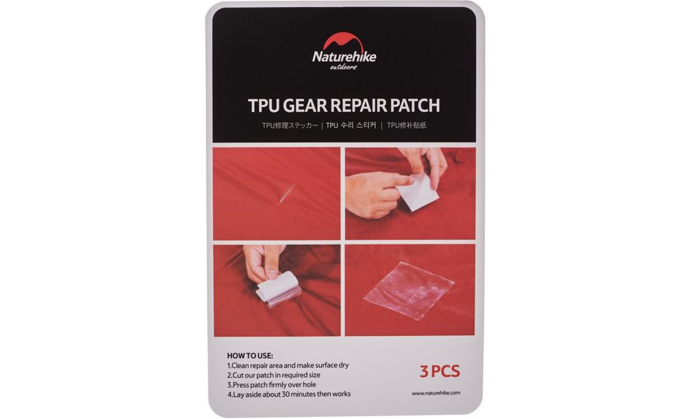 Набір латок з липким шаром Naturehike NH19PJ086 (прозорі), 3 шт., зображення 2
