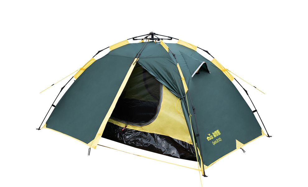 Намет Tramp TRT-097 Quick 3 V2 (Green/Yellow), 3-місний, Кількість місць: 3, Колір: Green/Yellow, зображення 3