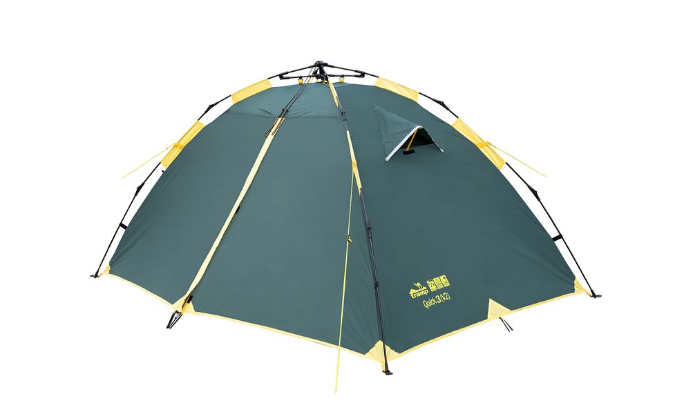 Намет Tramp TRT-097 Quick 3 V2 (Green/Yellow), 3-місний, Кількість місць: 3, Колір: Green/Yellow, зображення 4