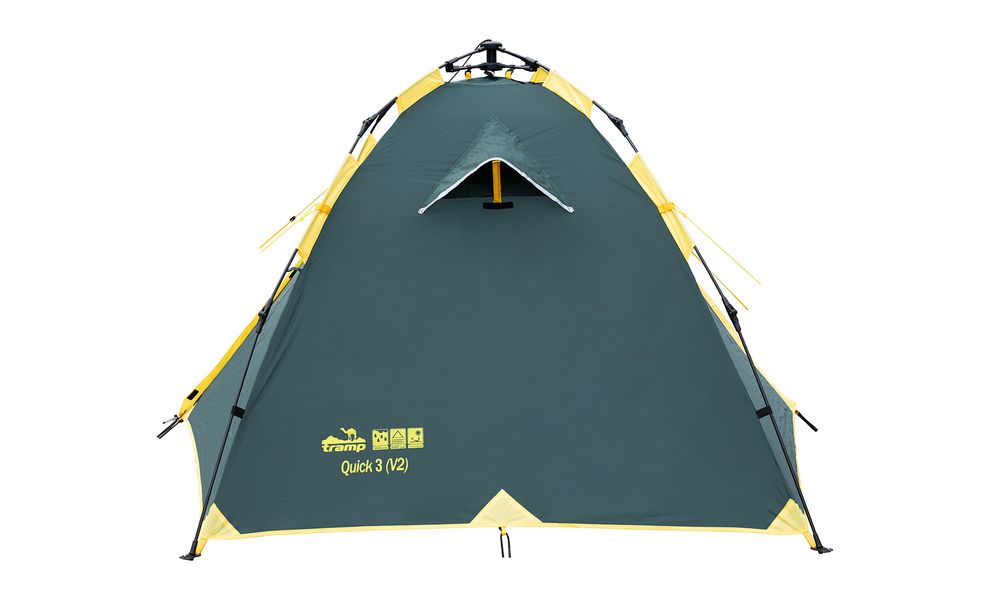 Намет Tramp TRT-097 Quick 3 V2 (Green/Yellow), 3-місний, Кількість місць: 3, Колір: Green/Yellow, зображення 6