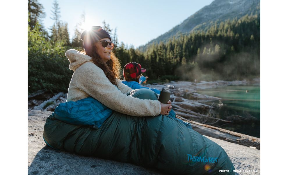 Зимовий пуховий спальник Therm-a-Rest Questar -18C - Regular до -18°C: з капюшоном, Максимальний зріст користувача: 183, Колір: Balsam, Сторона застібки: ліва, зображення 8