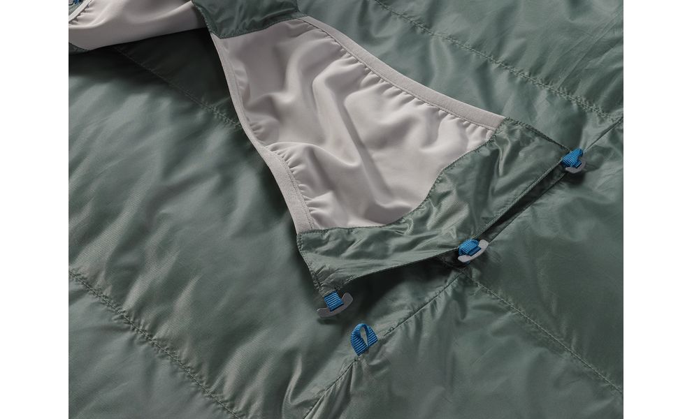 Демісезонний пуховий спальник Therm-a-Rest Questar -6С - Small до -6°C: з капюшоном, Максимальний зріст користувача: 168, Колір: Balsam, Сторона застібки: ліва, зображення 5