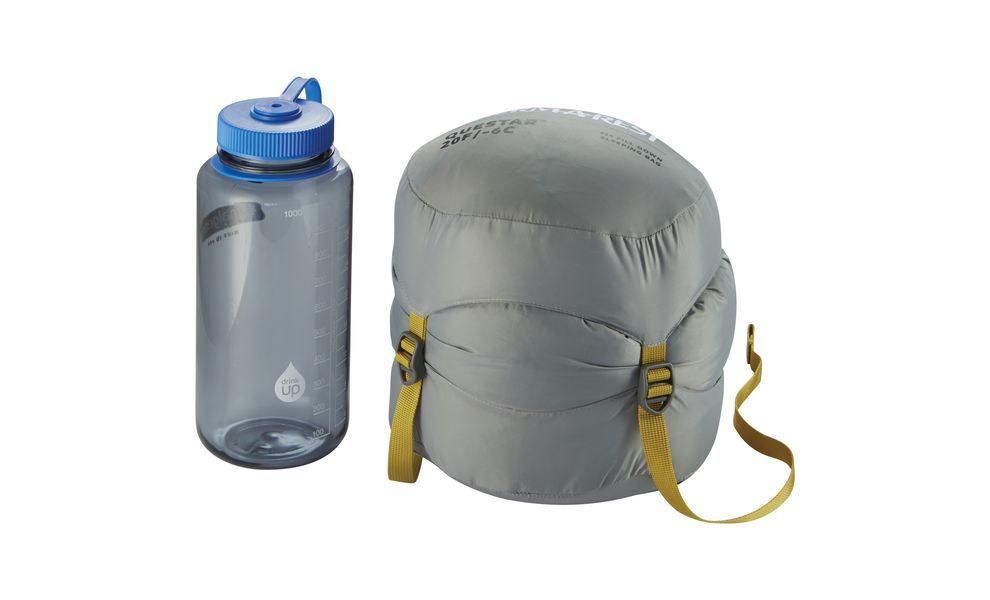 Демісезонний пуховий спальник Therm-a-Rest Questar -6С - Small до -6°C: з капюшоном, Максимальний зріст користувача: 168, Колір: Balsam, Сторона застібки: ліва, зображення 7