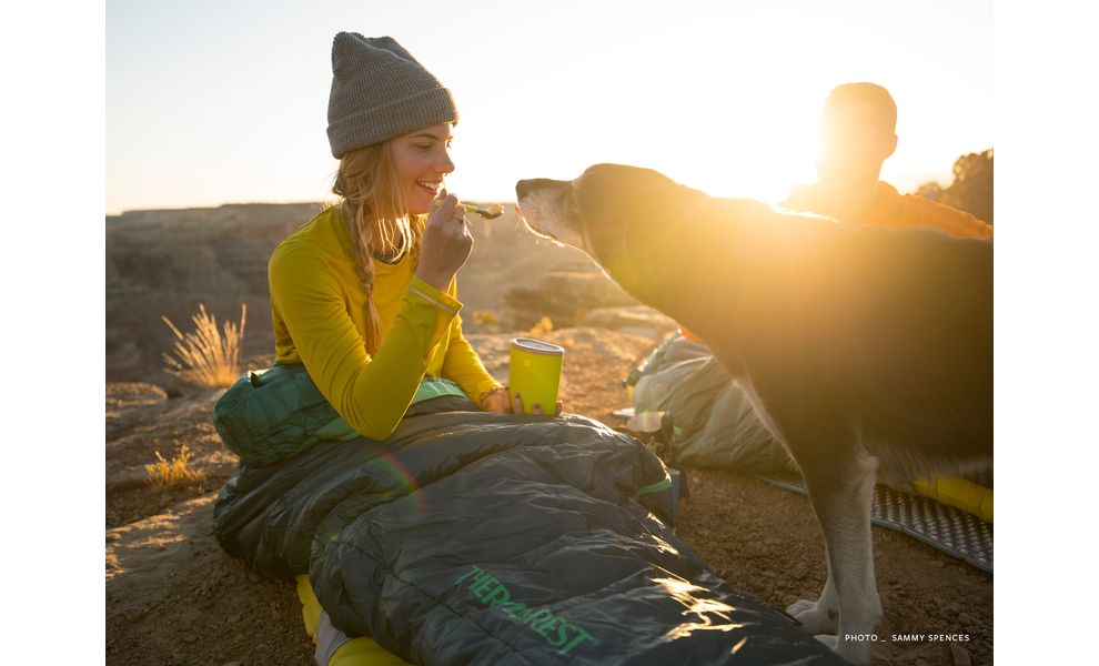 Демісезонний туристичний спальник Therm-a-Rest Saros 0С - Long до 0°C: з капюшоном, Максимальний зріст користувача: 198, Колір: Stargazer, Сторона застібки: ліва, зображення 8