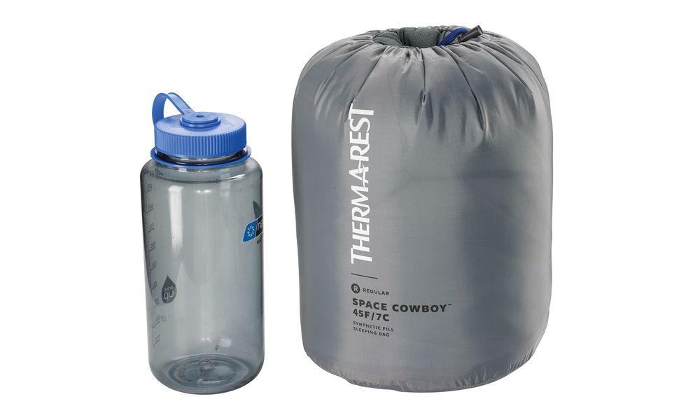 Демісезонний туристичний спальник Therm-a-Rest Space Cowboy 7C - Small до 7°C: з капюшоном, Максимальний зріст користувача: 168, Колір: Celestial, Сторона застібки: ліва, зображення 7