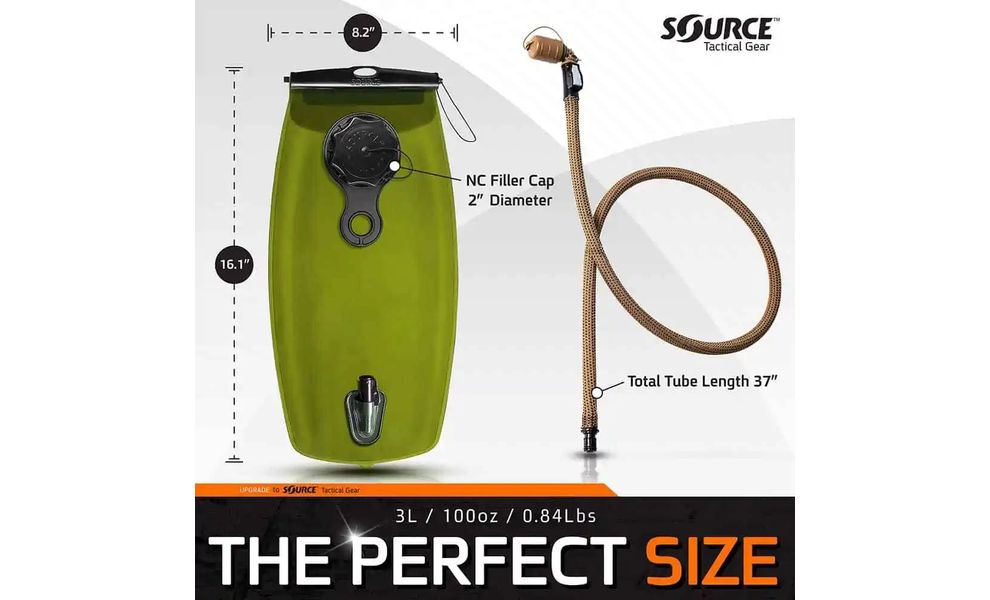 Гідратор Source WXP Storm Valve (Olive), 3 л, Об'єм: 3000, Колір виробника: Olive, зображення 4