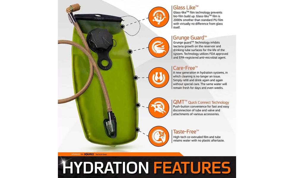 Гідратор Source WXP Storm Valve (Olive), 3 л, Об'єм: 3000, Колір виробника: Olive, зображення 5