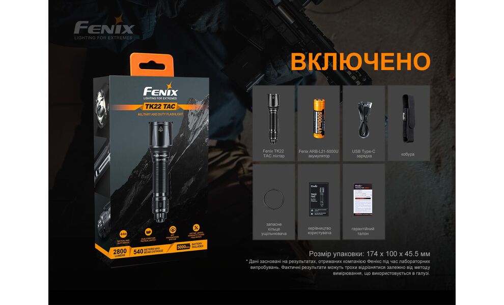 Ліхтар ручний Fenix TK22TAC, зображення 18