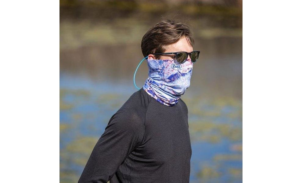 Мультишарф BUFF® Angler CoolNet UV+ (RealTree Wav3 Blue Red Multi), Колір виробника: RealTree Wav3 Blue Red Multi, зображення 3