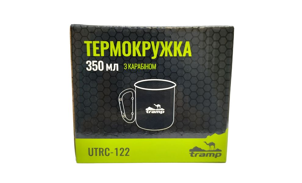 Туристична термочашка з ручкою-карабіном Tramp UTRC-122 на 350 мл, нержавіюча сталь, Об'єм: 350, Колір: Olive, зображення 3