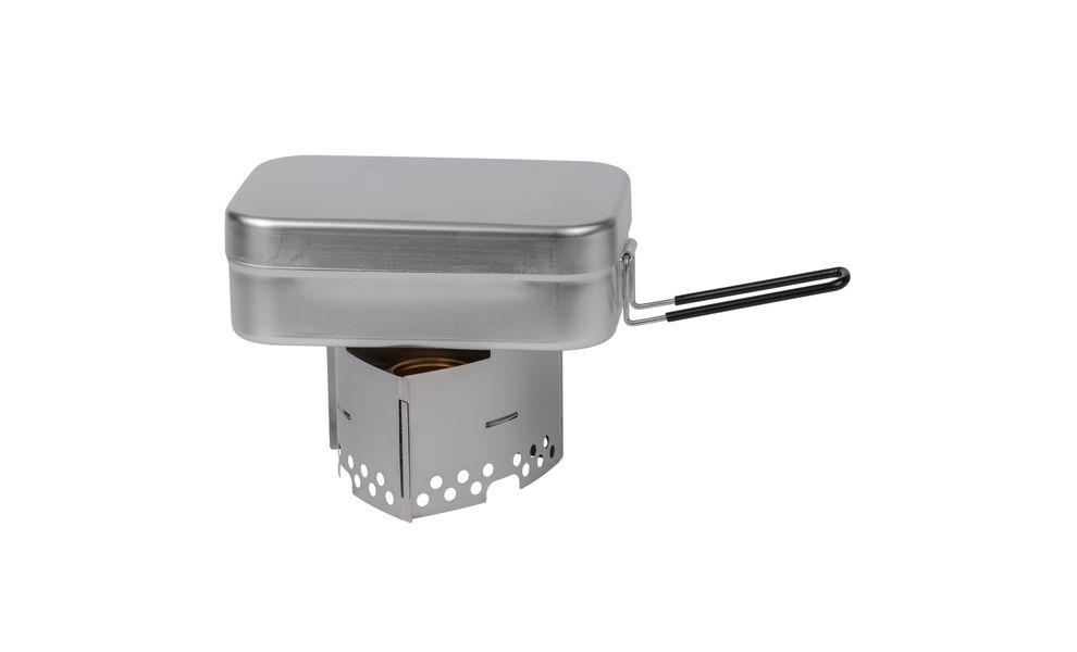 Туристичний контейнер для їжі зі складною ручкою Trangia Mess Tin 209 Large на 1300 мл, алюміній, Тип контейнеру: з ручкою, Об'єм: 1300, Колір: Black, зображення 2