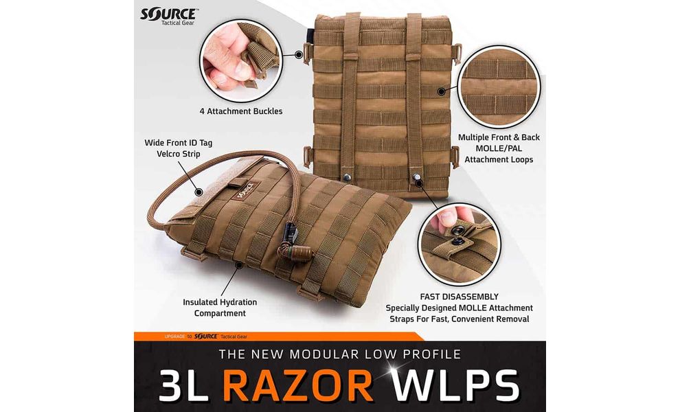 Гідратор Source Razor (Coyote), 3 л, Об'єм: 3000, Колір виробника: Coyote, зображення 5