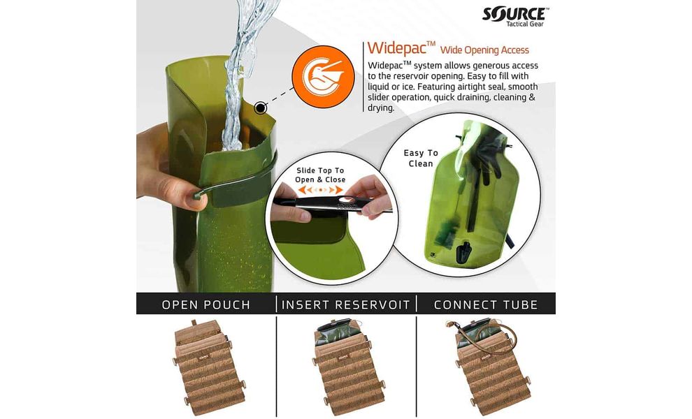 Гідратор Source Razor (Coyote), 3 л, Об'єм: 3000, Колір виробника: Coyote, зображення 6