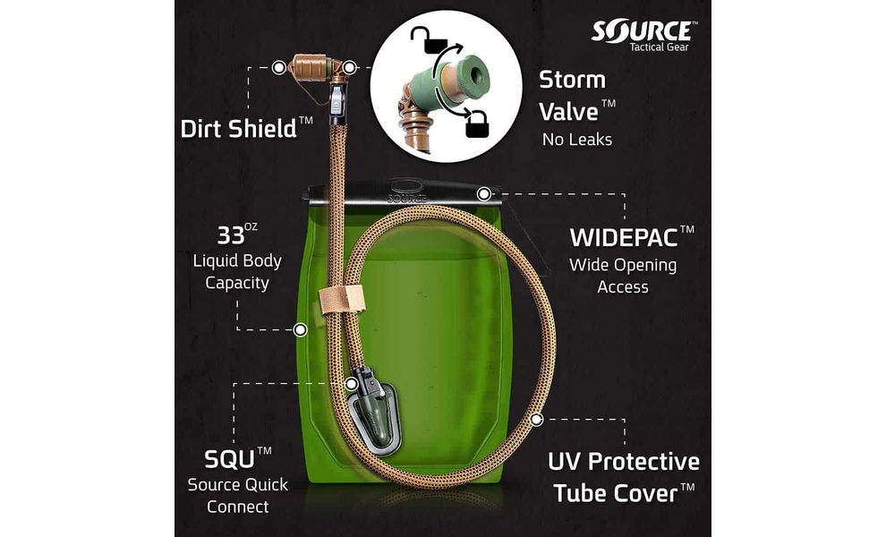 Гідратор Source Razor (Coyote), 3 л, Об'єм: 3000, Колір виробника: Coyote, зображення 7