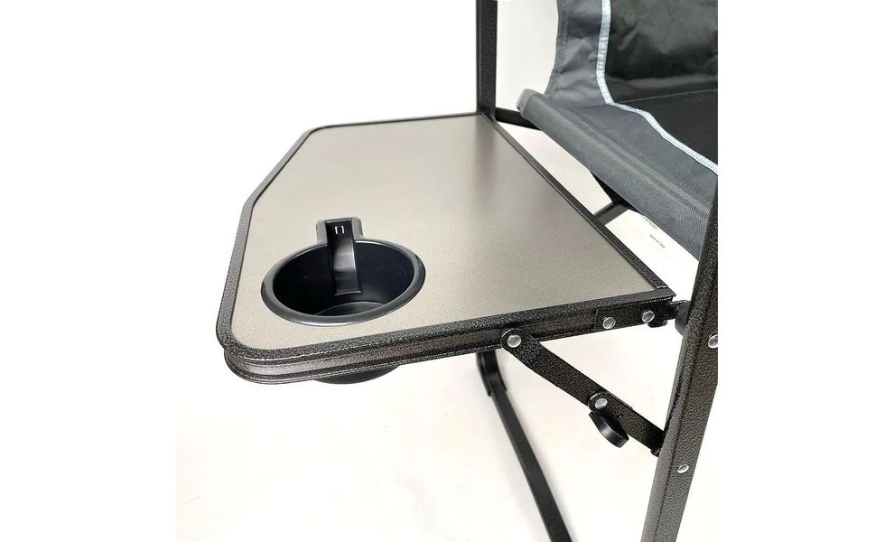 Кемпінгове розкладне крісло зі столиком BaseCamp Rest (Grey/Brown), Колір виробника: Grey/Brown, зображення 3